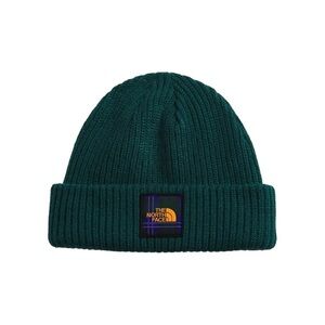 The North Face Green Ponderosa Green Plaid Cuffed Beanie